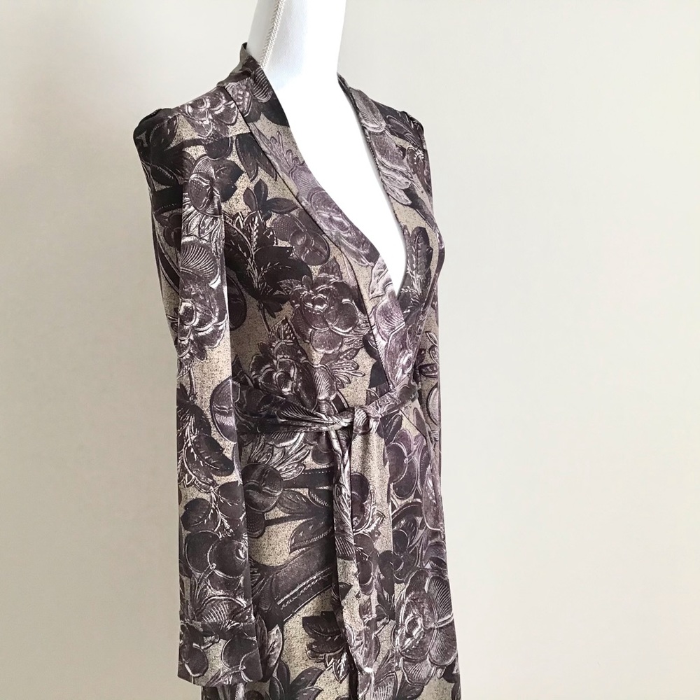 Rare Early 2000s Vintage Silk Wrap Dress ASO Lorelai Gilmore in Gilmore Girls - Picture 14 of 16